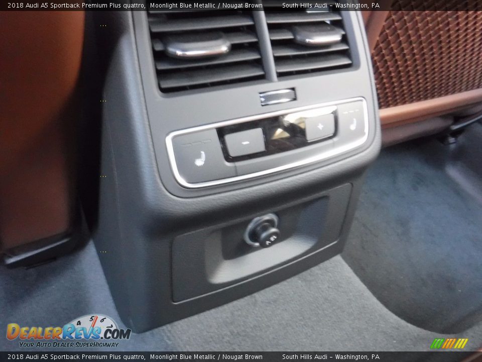 2018 Audi A5 Sportback Premium Plus quattro Moonlight Blue Metallic / Nougat Brown Photo #31