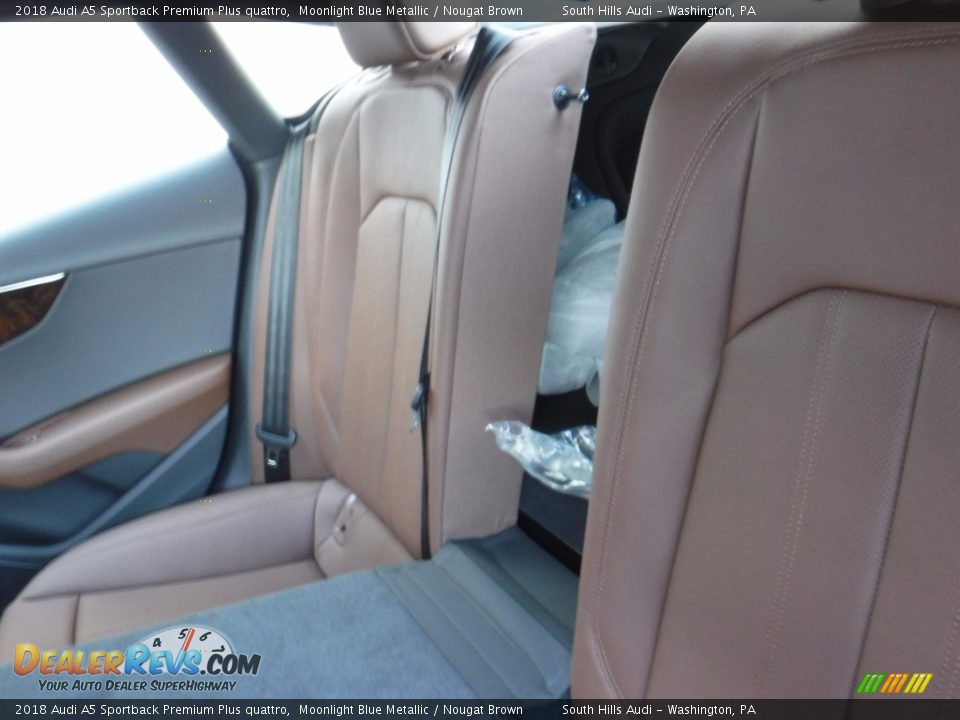 2018 Audi A5 Sportback Premium Plus quattro Moonlight Blue Metallic / Nougat Brown Photo #33
