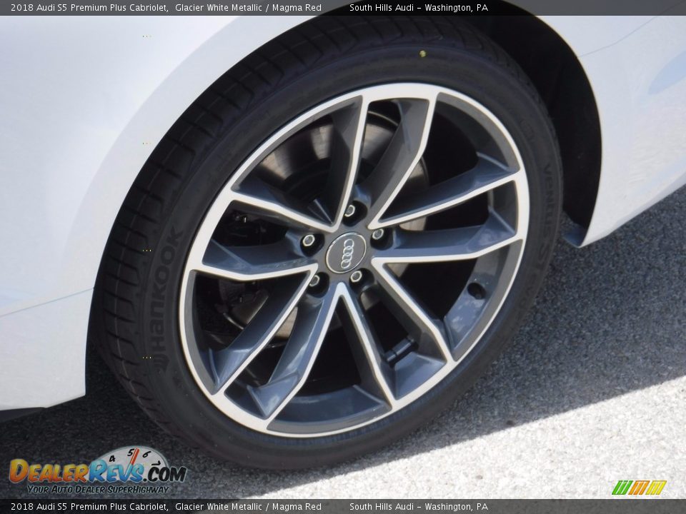 2018 Audi S5 Premium Plus Cabriolet Glacier White Metallic / Magma Red Photo #3