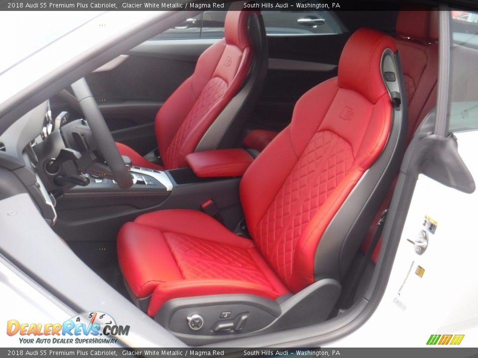 Magma Red Interior - 2018 Audi S5 Premium Plus Cabriolet Photo #21