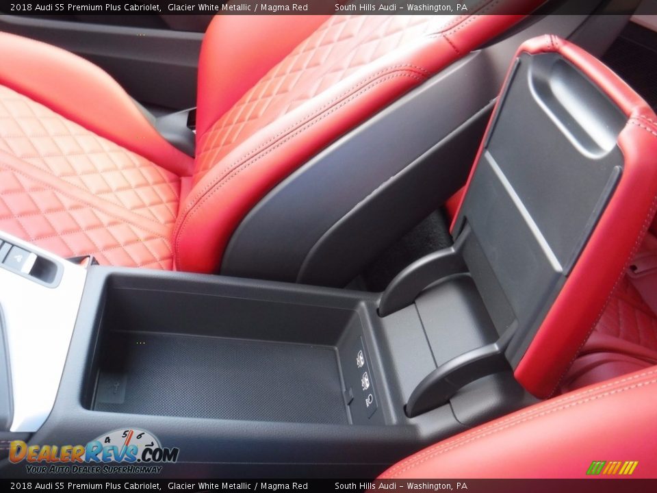 2018 Audi S5 Premium Plus Cabriolet Glacier White Metallic / Magma Red Photo #32
