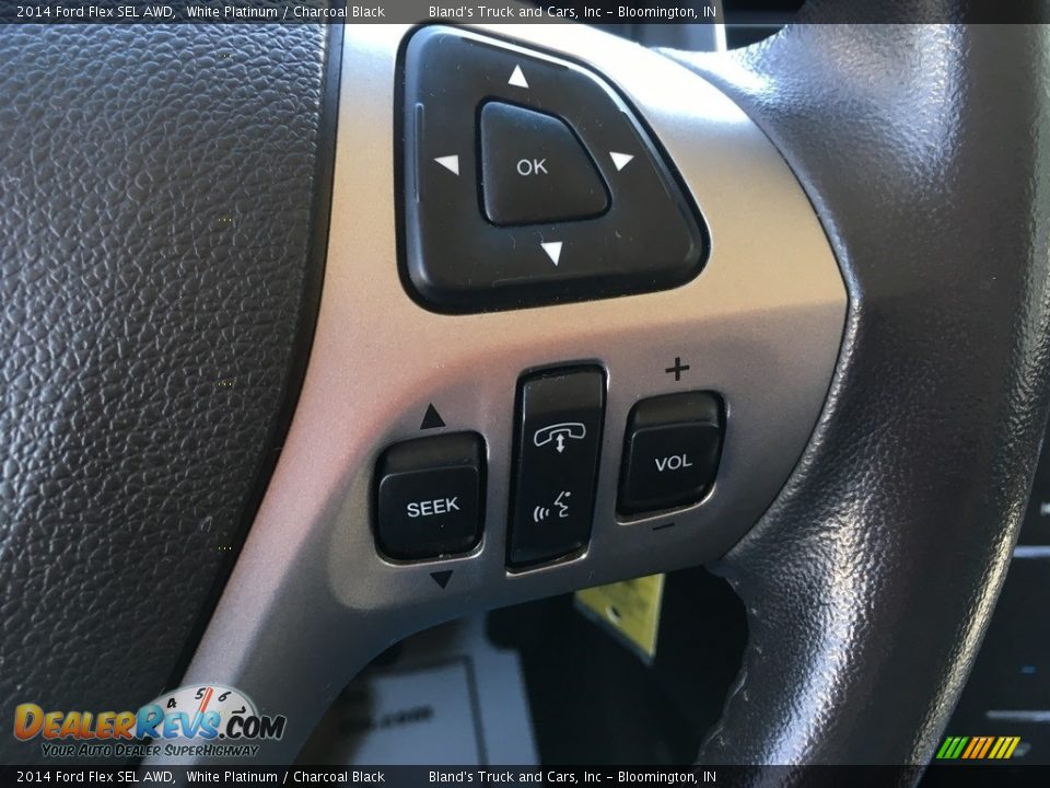 2014 Ford Flex SEL AWD White Platinum / Charcoal Black Photo #27