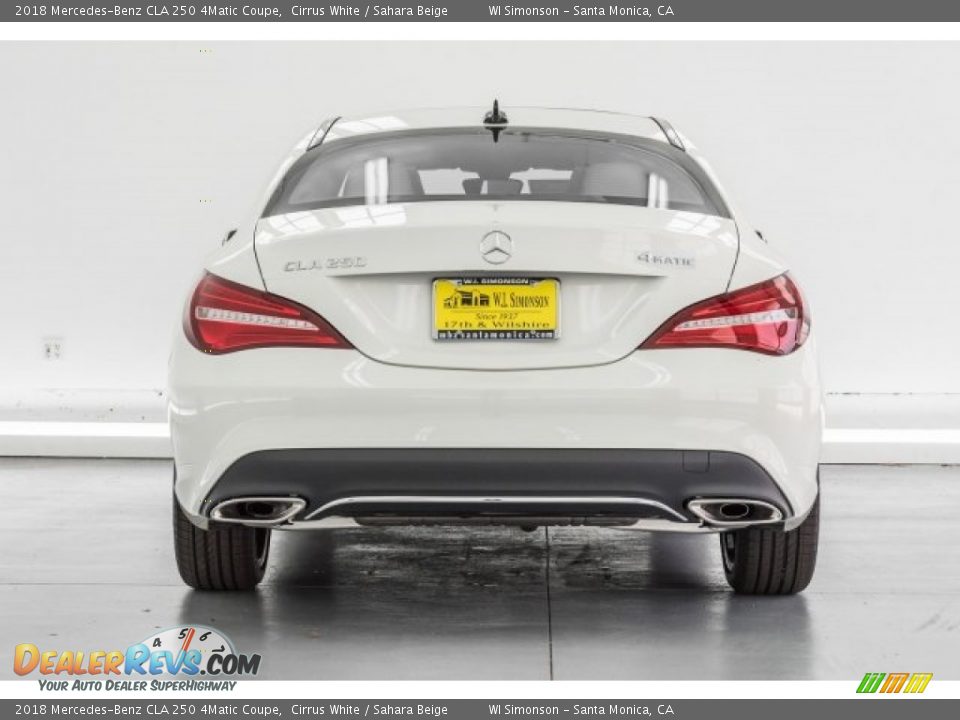 2018 Mercedes-Benz CLA 250 4Matic Coupe Cirrus White / Sahara Beige Photo #4