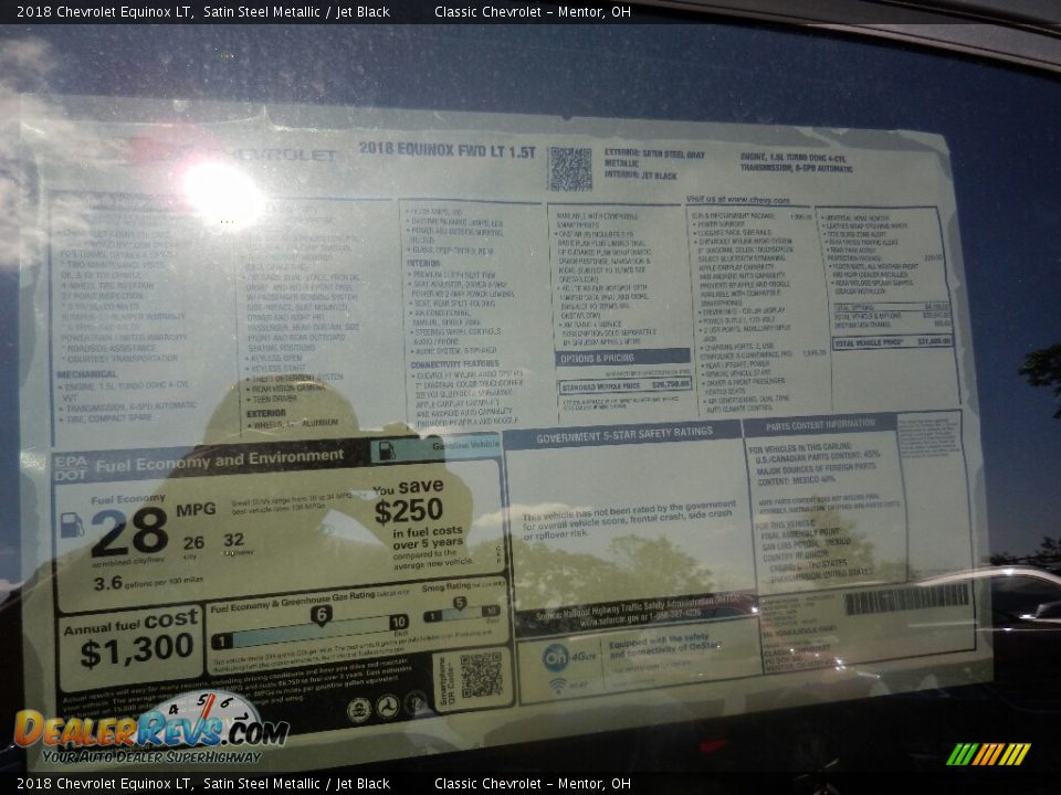 2018 Chevrolet Equinox LT Satin Steel Metallic / Jet Black Photo #6