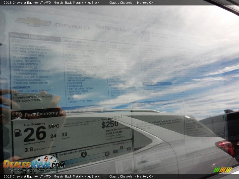 2018 Chevrolet Equinox LT AWD Mosaic Black Metallic / Jet Black Photo #6