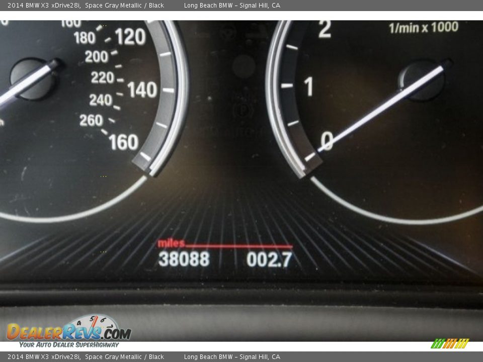 2014 BMW X3 xDrive28i Space Gray Metallic / Black Photo #27