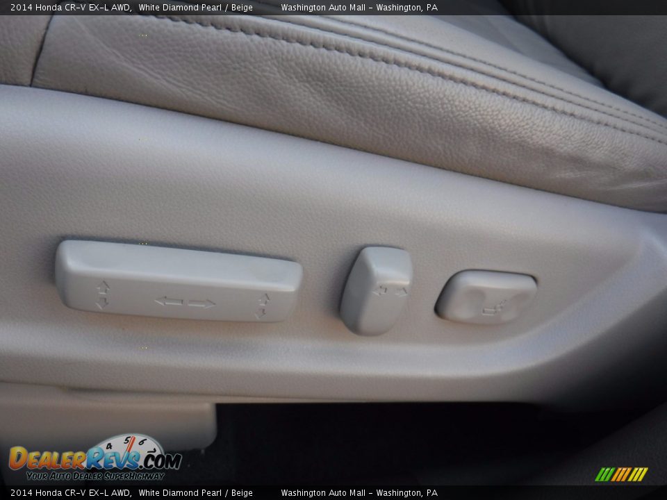 2014 Honda CR-V EX-L AWD White Diamond Pearl / Beige Photo #17