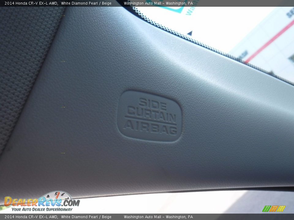 2014 Honda CR-V EX-L AWD White Diamond Pearl / Beige Photo #23