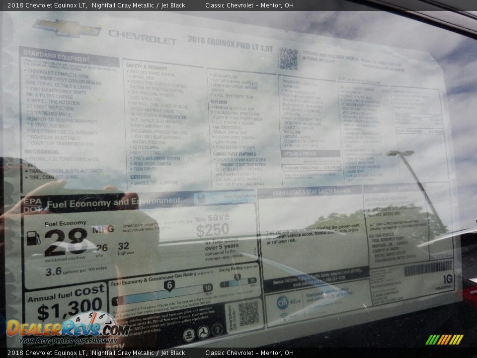 2018 Chevrolet Equinox LT Nightfall Gray Metallic / Jet Black Photo #6