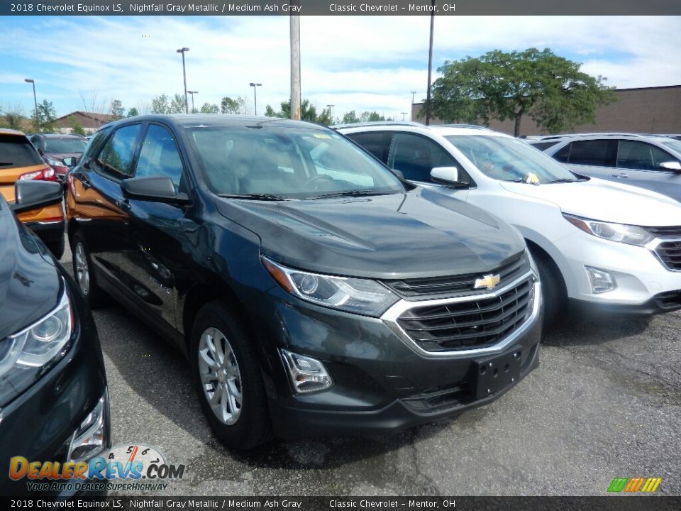 2018 Chevrolet Equinox LS Nightfall Gray Metallic / Medium Ash Gray Photo #3