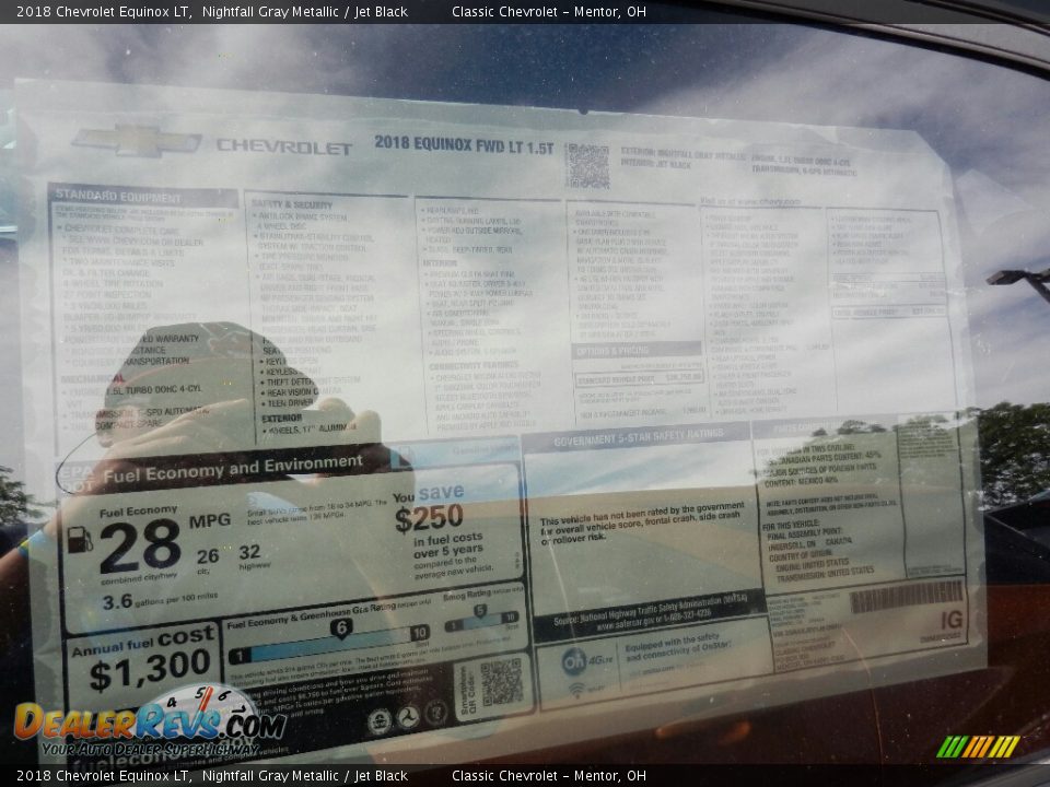 2018 Chevrolet Equinox LT Nightfall Gray Metallic / Jet Black Photo #6