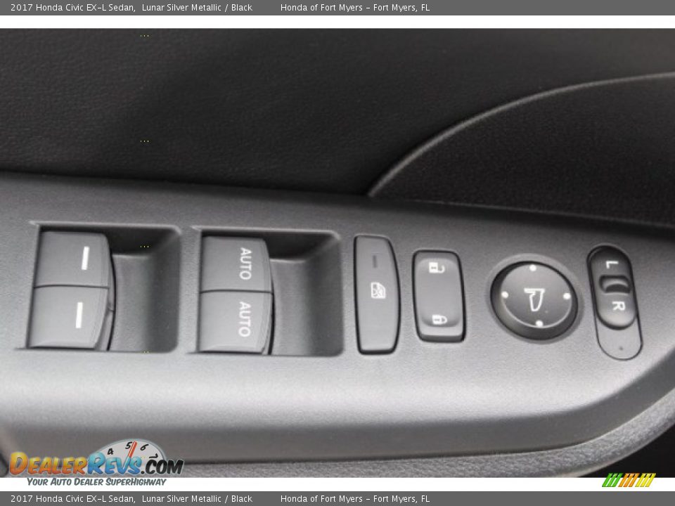 2017 Honda Civic EX-L Sedan Lunar Silver Metallic / Black Photo #8