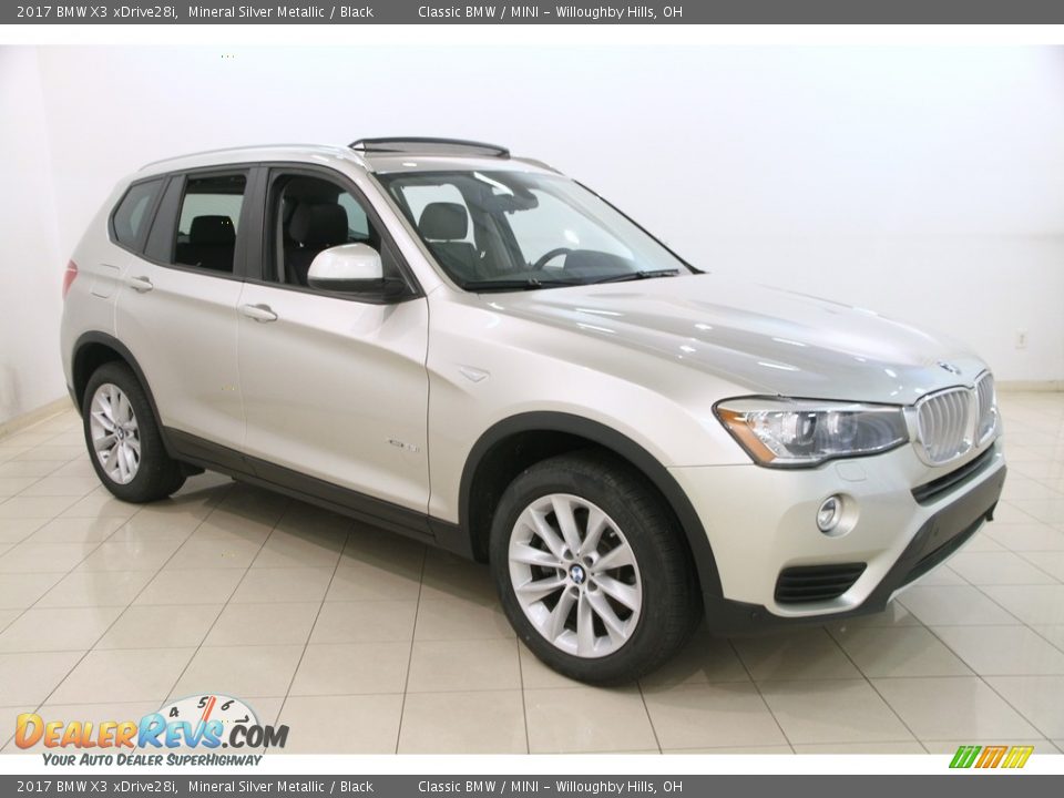 2017 BMW X3 xDrive28i Mineral Silver Metallic / Black Photo #1