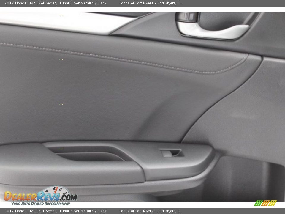 2017 Honda Civic EX-L Sedan Lunar Silver Metallic / Black Photo #27