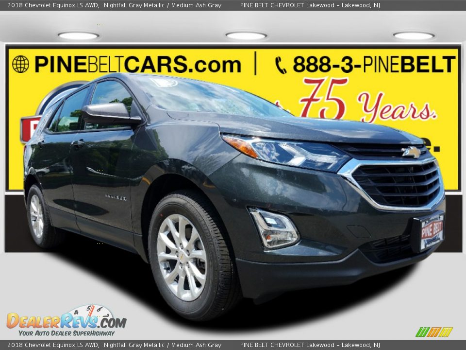 2018 Chevrolet Equinox LS AWD Nightfall Gray Metallic / Medium Ash Gray Photo #1