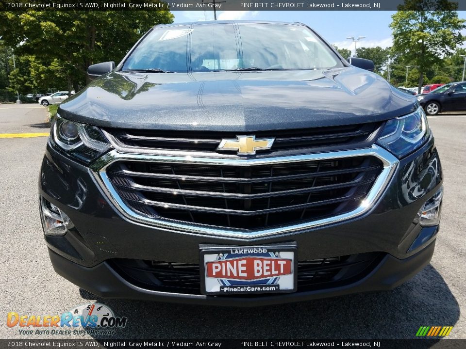 2018 Chevrolet Equinox LS AWD Nightfall Gray Metallic / Medium Ash Gray Photo #2