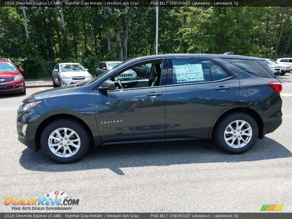 2018 Chevrolet Equinox LS AWD Nightfall Gray Metallic / Medium Ash Gray Photo #3
