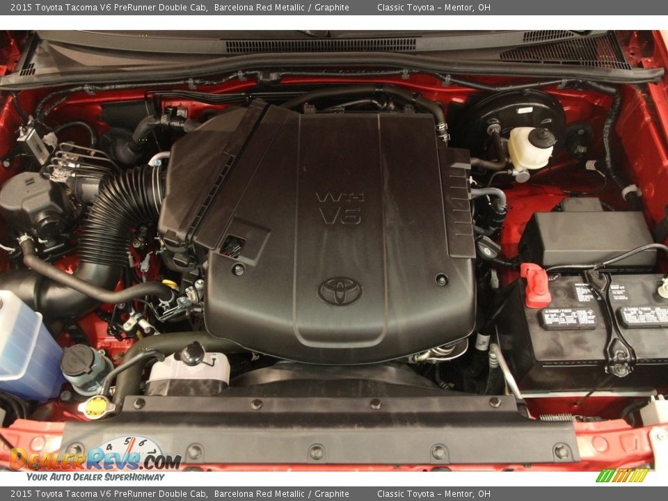2015 Toyota Tacoma V6 PreRunner Double Cab Barcelona Red Metallic / Graphite Photo #17