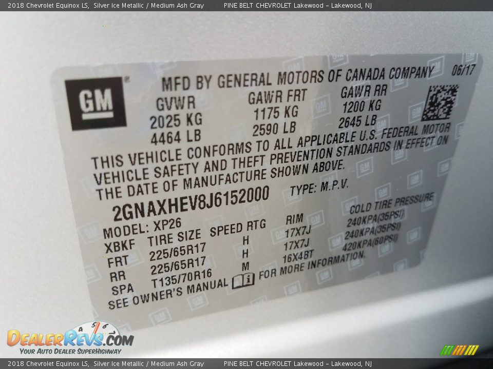 2018 Chevrolet Equinox LS Silver Ice Metallic / Medium Ash Gray Photo #9