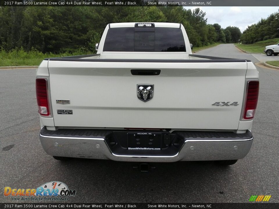 2017 Ram 3500 Laramie Crew Cab 4x4 Dual Rear Wheel Pearl White / Black Photo #7