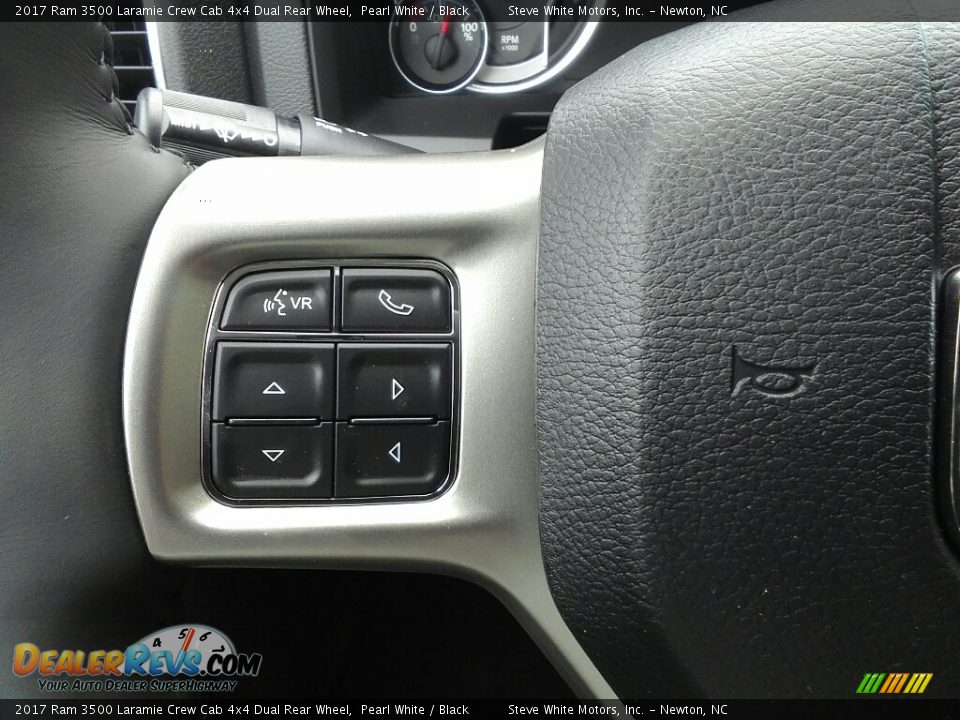 2017 Ram 3500 Laramie Crew Cab 4x4 Dual Rear Wheel Pearl White / Black Photo #20