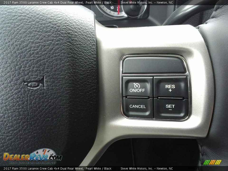 2017 Ram 3500 Laramie Crew Cab 4x4 Dual Rear Wheel Pearl White / Black Photo #22