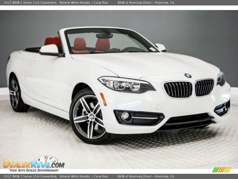 2017 BMW 2 Series 230i Convertible Mineral White Metallic / Coral Red Photo #12