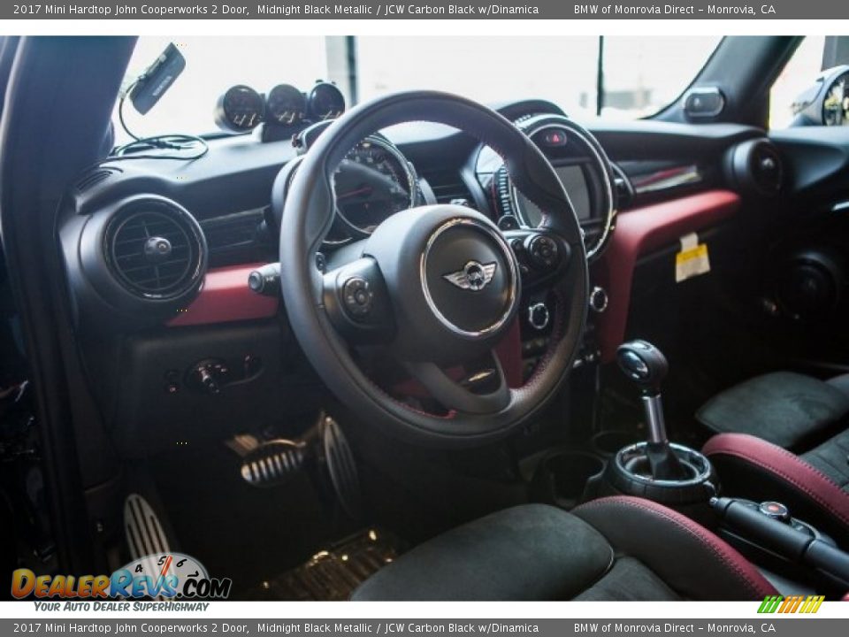 2017 Mini Hardtop John Cooperworks 2 Door Midnight Black Metallic / JCW Carbon Black w/Dinamica Photo #5