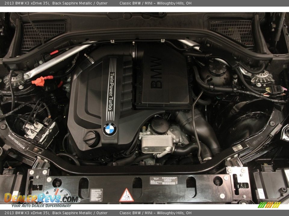 2013 BMW X3 xDrive 35i Black Sapphire Metallic / Oyster Photo #22