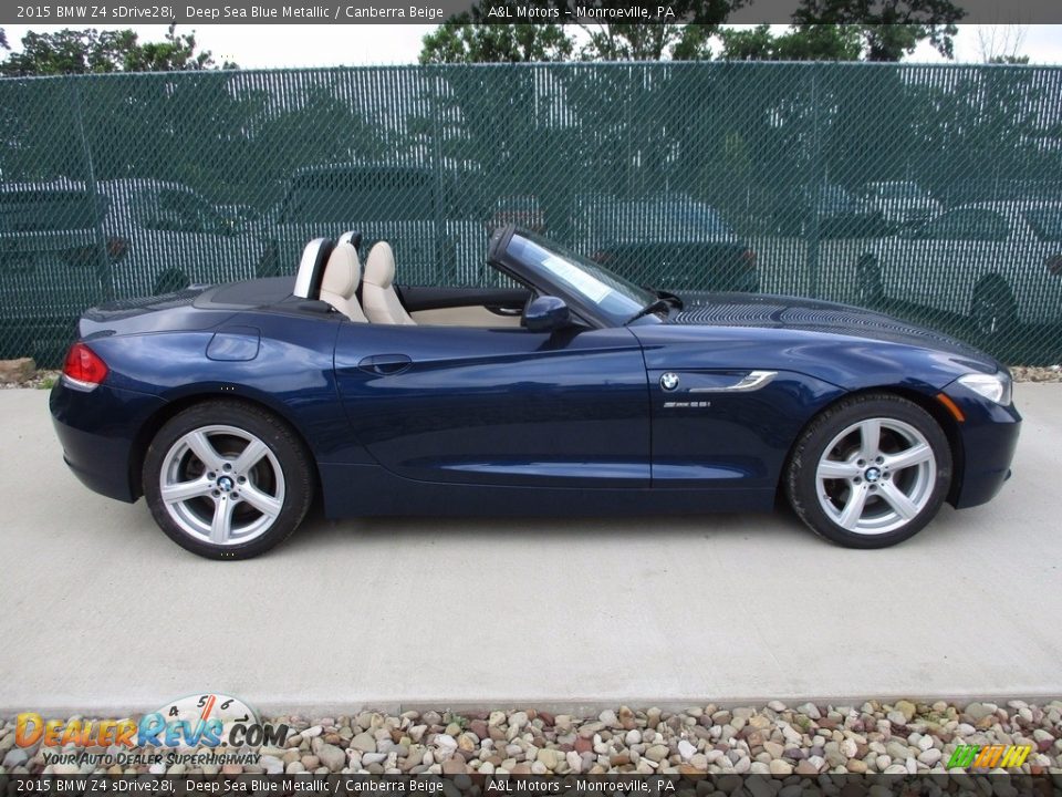2015 BMW Z4 sDrive28i Deep Sea Blue Metallic / Canberra Beige Photo #2