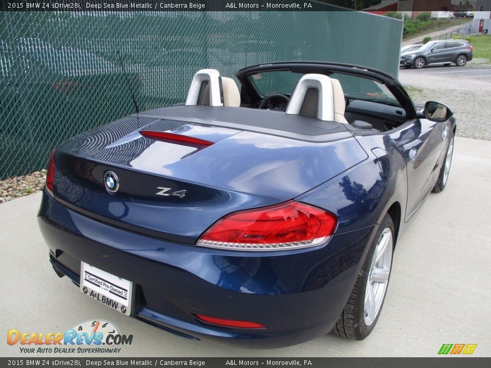 2015 BMW Z4 sDrive28i Deep Sea Blue Metallic / Canberra Beige Photo #4