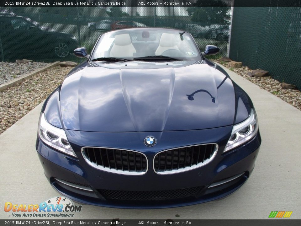 2015 BMW Z4 sDrive28i Deep Sea Blue Metallic / Canberra Beige Photo #7