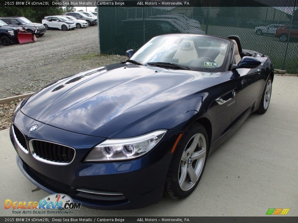 2015 BMW Z4 sDrive28i Deep Sea Blue Metallic / Canberra Beige Photo #8