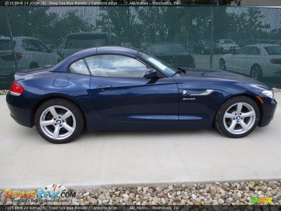 2015 BMW Z4 sDrive28i Deep Sea Blue Metallic / Canberra Beige Photo #10
