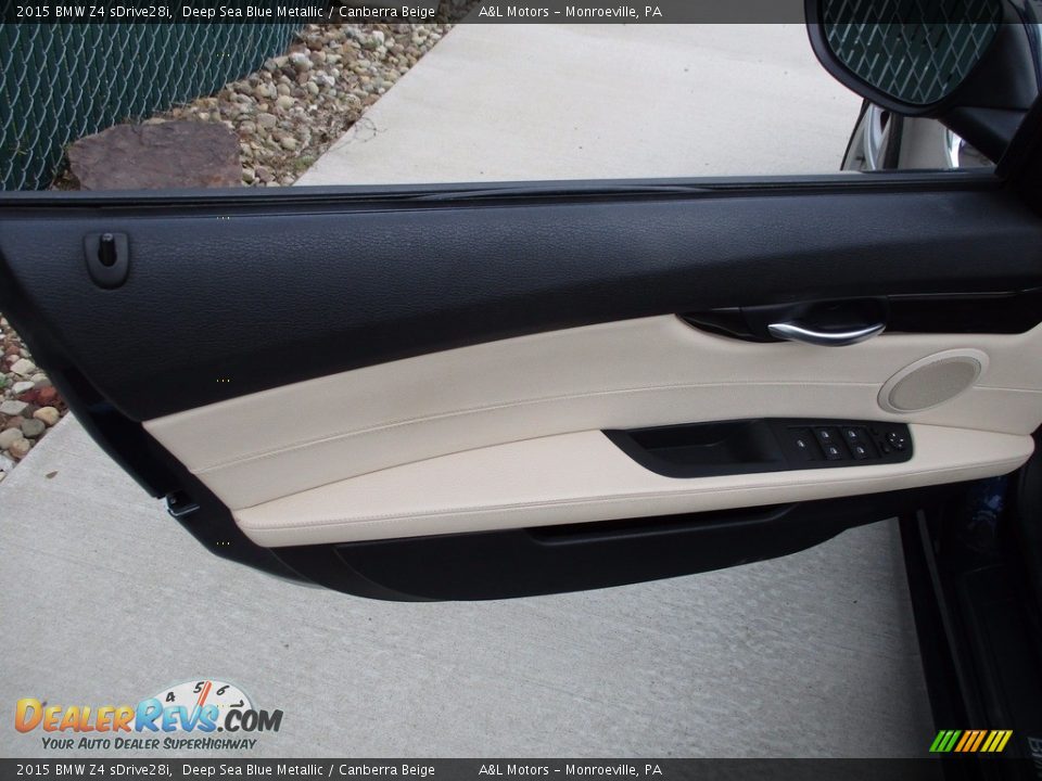 2015 BMW Z4 sDrive28i Deep Sea Blue Metallic / Canberra Beige Photo #12
