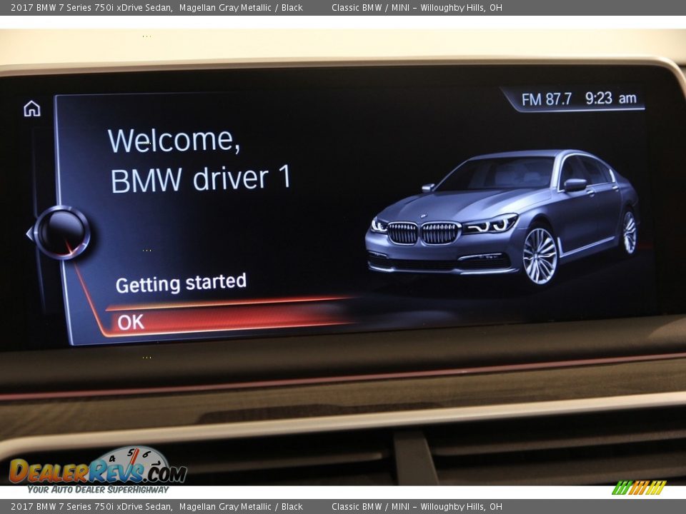 2017 BMW 7 Series 750i xDrive Sedan Magellan Gray Metallic / Black Photo #8