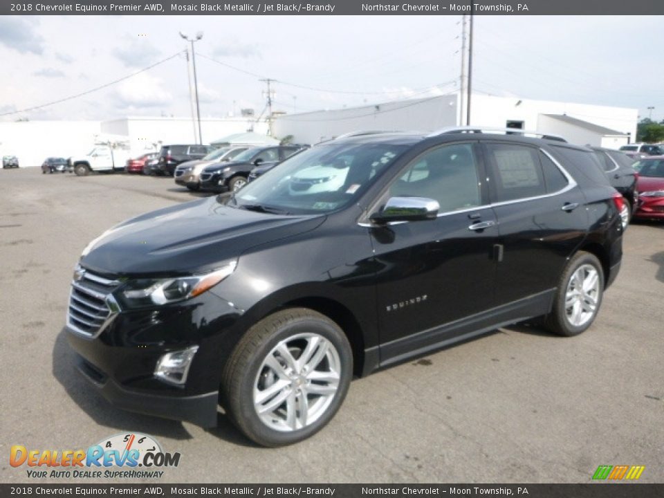 2018 Chevrolet Equinox Premier AWD Mosaic Black Metallic / Jet Black/­Brandy Photo #1