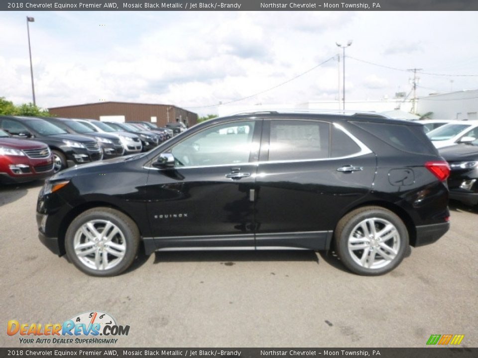 2018 Chevrolet Equinox Premier AWD Mosaic Black Metallic / Jet Black/­Brandy Photo #2