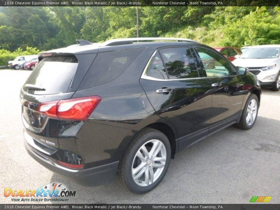2018 Chevrolet Equinox Premier AWD Mosaic Black Metallic / Jet Black/­Brandy Photo #5