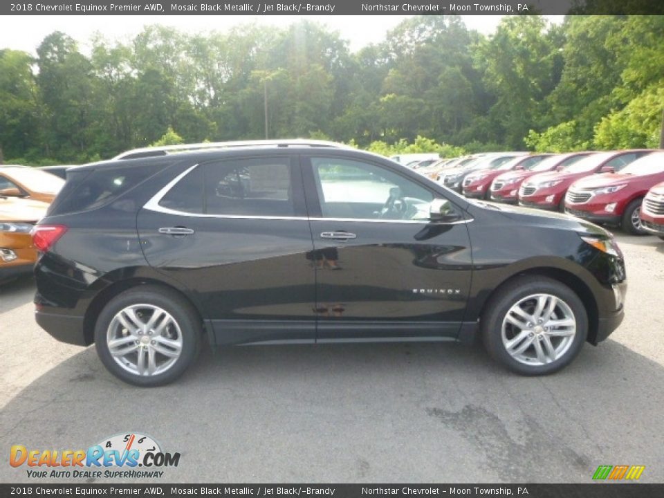 2018 Chevrolet Equinox Premier AWD Mosaic Black Metallic / Jet Black/­Brandy Photo #6