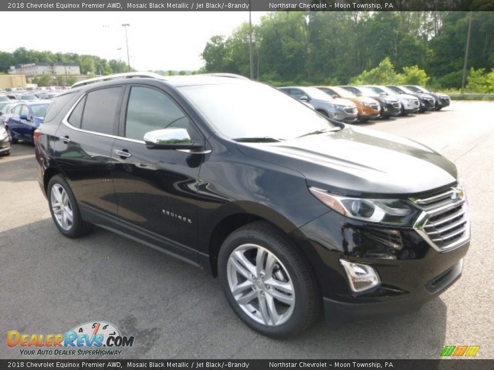 2018 Chevrolet Equinox Premier AWD Mosaic Black Metallic / Jet Black/­Brandy Photo #7