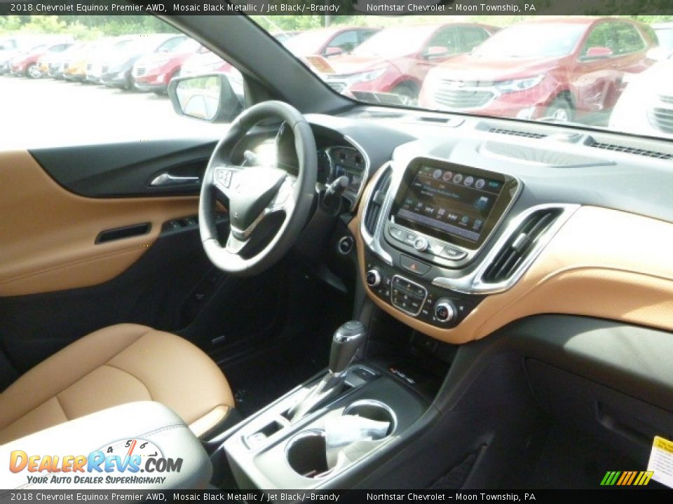 2018 Chevrolet Equinox Premier AWD Mosaic Black Metallic / Jet Black/­Brandy Photo #11