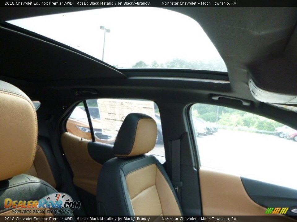 2018 Chevrolet Equinox Premier AWD Mosaic Black Metallic / Jet Black/­Brandy Photo #12