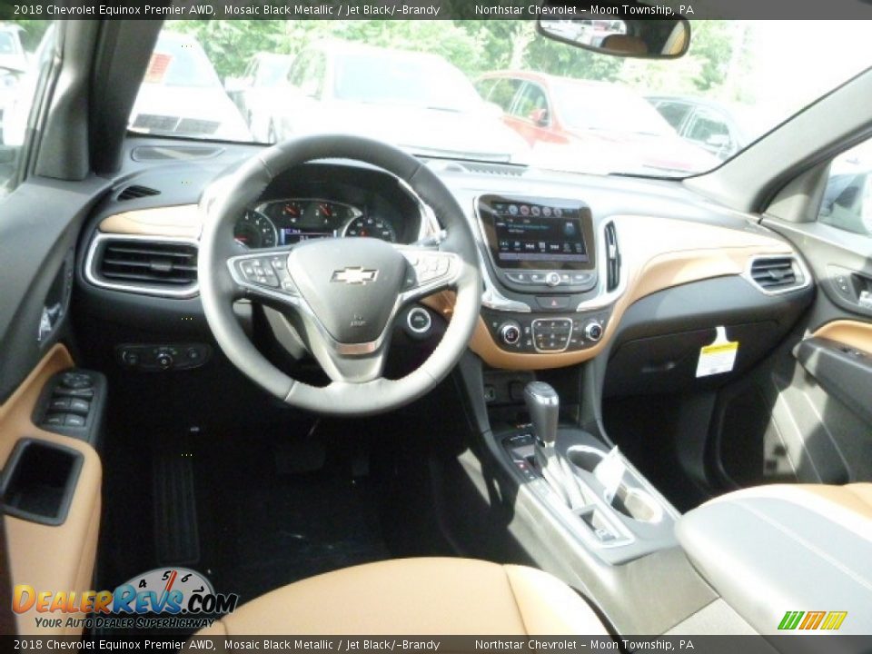 2018 Chevrolet Equinox Premier AWD Mosaic Black Metallic / Jet Black/­Brandy Photo #14