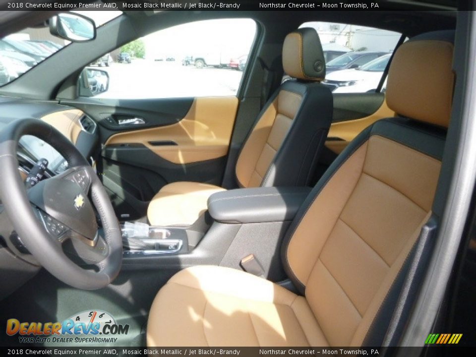 2018 Chevrolet Equinox Premier AWD Mosaic Black Metallic / Jet Black/­Brandy Photo #16