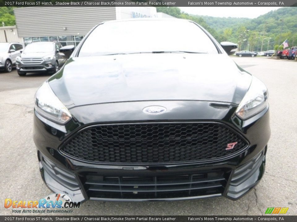 2017 Ford Focus ST Hatch Shadow Black / Charcoal Black/Smoke Storm Partial Recaro Leather Photo #4