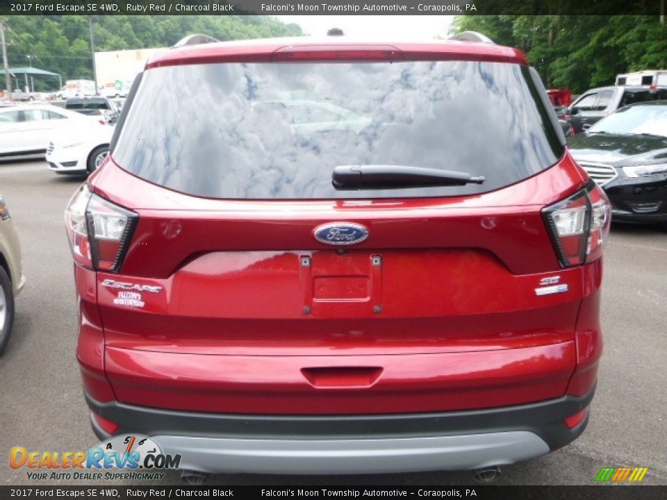 2017 Ford Escape SE 4WD Ruby Red / Charcoal Black Photo #6