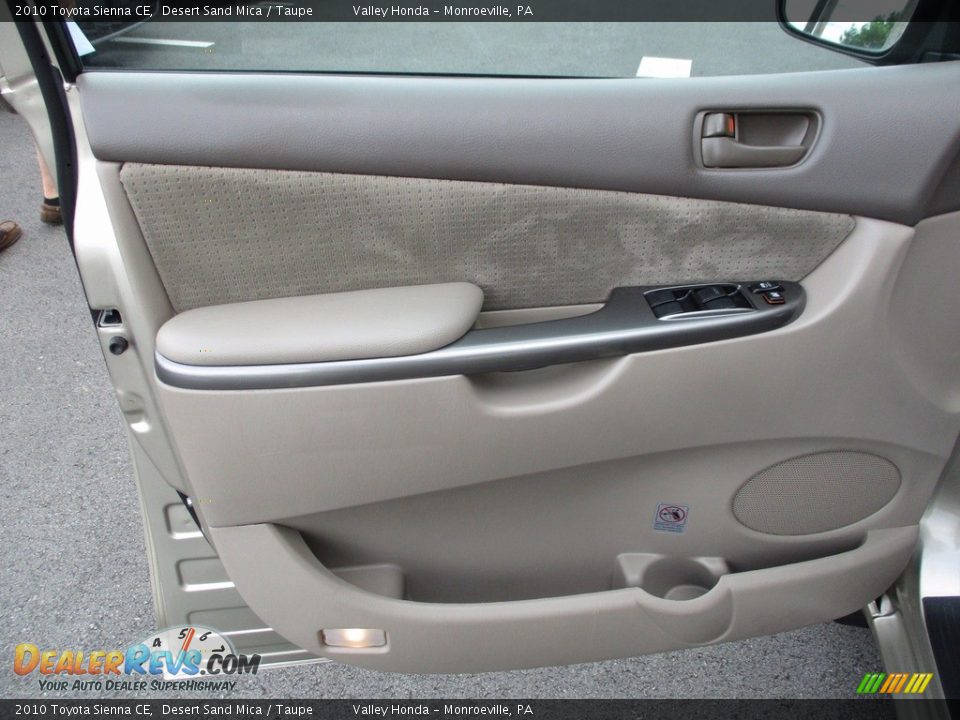 Door Panel of 2010 Toyota Sienna CE Photo #11