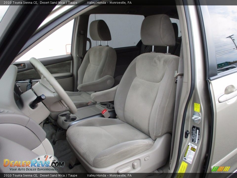 Front Seat of 2010 Toyota Sienna CE Photo #12
