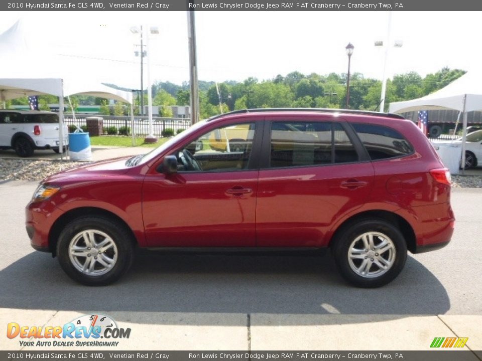 2010 Hyundai Santa Fe GLS 4WD Venetian Red / Gray Photo #6